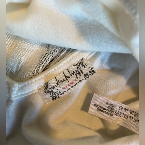 Free People sheer polka dot body suit with underneath  tank large NWOT - Picture 7 of 7